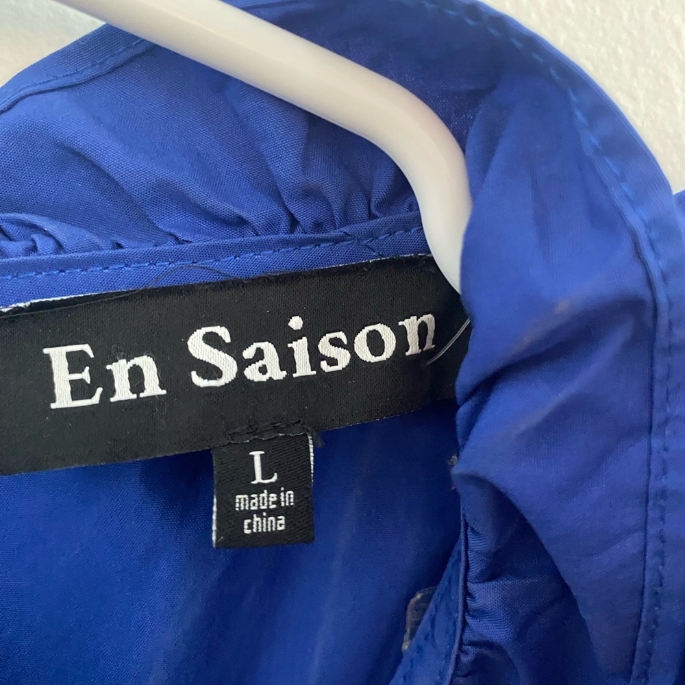 En Saison Blue Ruffled Tiered Sundress - Picture 3 of 5